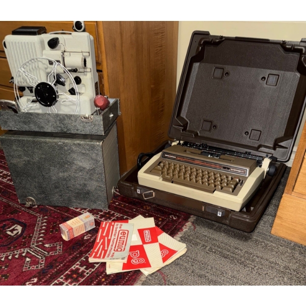 Vintage Smith Corona Enterprise Electronic Typewriter w/ Eumig 9mm Film Projector 