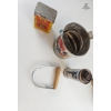 Image 4 : Collection Of vintage Items Including A Brown Leather Suitcase , PRINT , Weighing Scale , AND MORE!