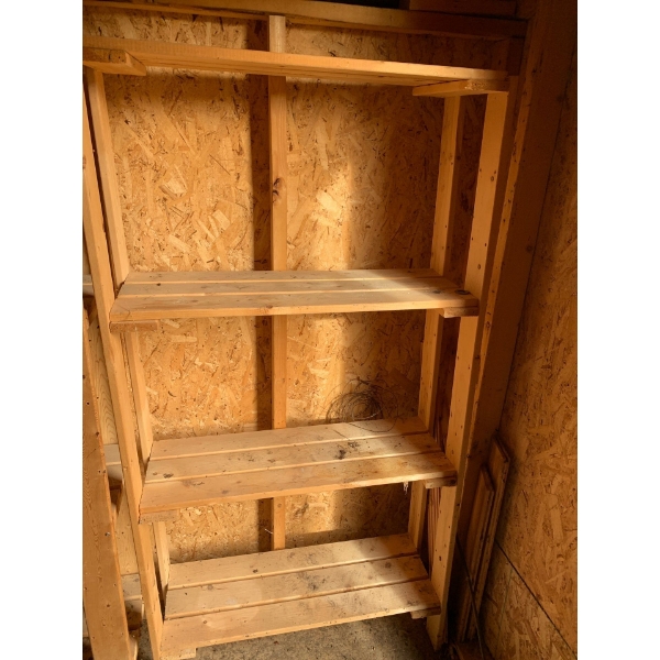 Wood Utility Shelf, 64"T, 33"L, 11"W