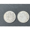 Image 1 : 1941 & 44 Canadian Silver Half Dollars