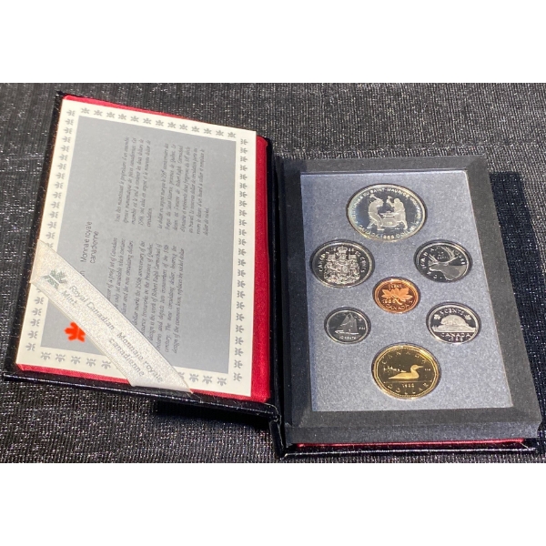 1988 Silver & Aureate Dollar Forges du Saint-Maurice Proof Set