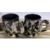 Image 2 : Hand-Painted Ceramic Tea Set with Leaf Motif, Three-Piece