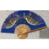 Image 5 : Malaysia + Penang Velvet Painted Scroll Collection w/ Oriental Fans Incl. Hand Painted Large Fan 