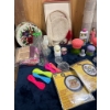 Image 2 : Decorative and Craft Items Featuring Textiles, Glassware, and Collectibles
