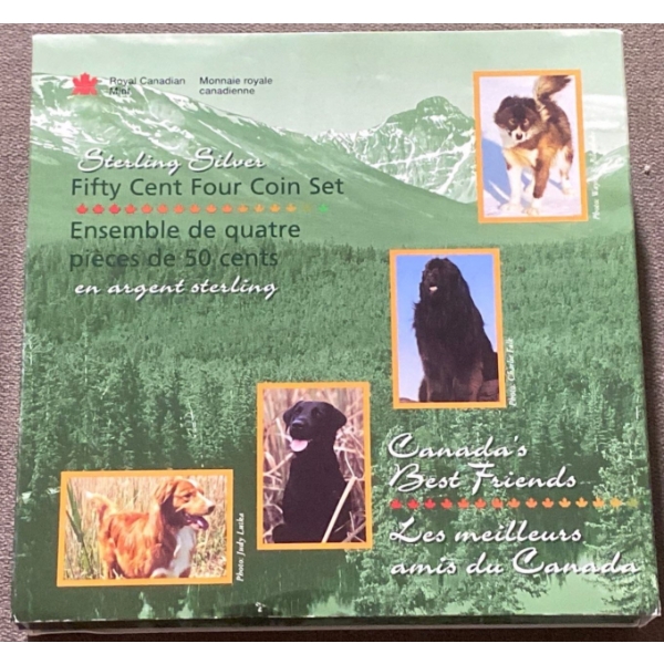 1997 Canada's Best Friends 50 Cent Coin Set 92.5% Silver 37.2 Grams