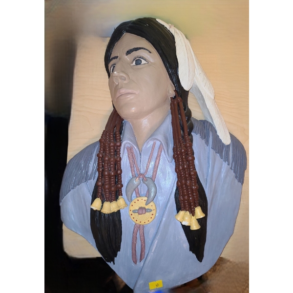 Apsit Brothers Painted Indigenous Man's Face 13 x 20 