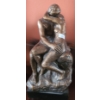 Image 1 : Cast Statue Reproduction of Rodin Man and Woman Embracing Marked Austin Prod 12 T