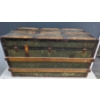 Image 8 : Vintage Wooden and Canvas Trunk With Decorative Interior