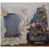 Image 4 : Decor: Candle w/ Jewels 9 T, Wood Base Lantern 14 T , Tray w/ Jewels 8 W, 8 D, 2 T and More!