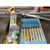 Image 2 : Wood Lathe Chisels New Two Clamps With Brass Bucket & Saw 