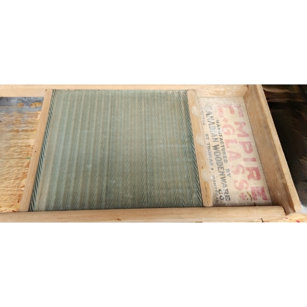 Empire Glass Antique Wash Board and a Plant Press 12 X 12 