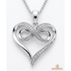Image 2 :  Peoples Jewellers Diamond Infinity Heart Pendant Necklace Is Crafted From Sterling Silver 925 , 8.9