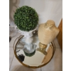 Image 2 : Gold & Mirror Tray 20D Display Bust Topiary 18T