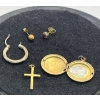 Image 2 : Single Earrings with Cross and Locket Pendants