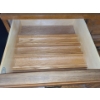 Image 4 : Vallieres Inc. Wood China Cabinet w/ Storage 60 W, 18 D, 76 T (Contents Blurred/ Not Included) 