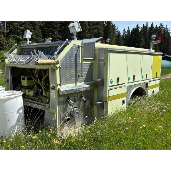 Original Back Of A Pumper Fire Truck No Wheels made By Superior In Red Deer 