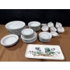Image 1 : Noritake Bone China Set, 'Graywood'  w/ Villeroy & Boch 'Botanica' Porcelain Dish 