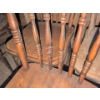Image 4 : Hand Carved Antique Press Back Chairs (3) 25"Tall