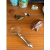 Image 2 : Moser Blue Opaline Enameled Antique Snuff Bottles w/ Fossil Stones Cloisonne PLate &  