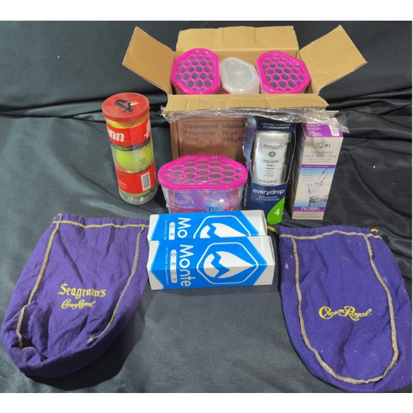Refrigerator Water Filters, Moisture Absorbers, and Tennis Balls