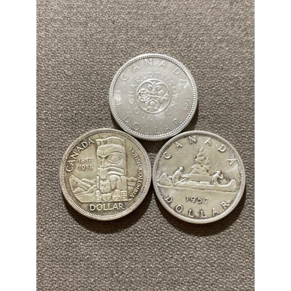Three Canadian Dollars 23.33 g Silver (.800)