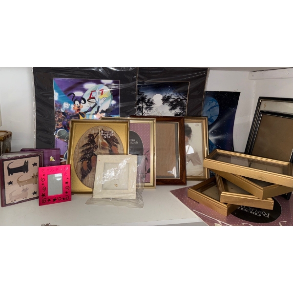 Assorted Art Prints w/ New Photo Frames - Sizes Vary - Disney & More