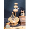Image 2 : Anri Music Box 5" Diameter, 9 T, Notebox 4 W, 4 D, 6 T, Wooden Spoons, Signs 7 X 5  and More!