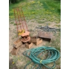 Image 1 : Gardening Items Including Hose, Planters, Tower, and Birdhouse