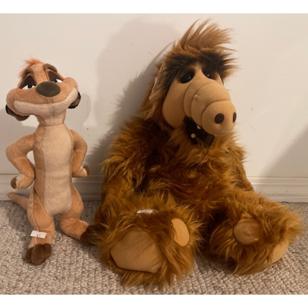 Vintage "Alf" Stuffed Toy & "Timone" From The Lion King  Disney Toys