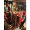 Image 2 : rolls and rolls and rolls of vintage wrapping paper. Get your 80s out . with a bag full of Christmas