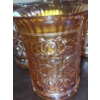 Image 3 : Set of 6 Vintage Carnival Glasses w/ Rose Design 3.5" Diameter Top, 4 T 