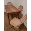 Image 2 : Utility Wooden Table 36 W, 19 D (Closed), 30 T with Folding Sides and 3 Chairs 