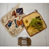 Image 2 : Household Kitchen Bundle- Petite Point Framed , Napkin Holders, Oven Mitts