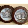 Image 3 : Nautical Themed Barometer w/ Collection of Bradford Exchange Wolf Plates 