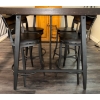 Image 5 : Industrial Style Counter Height Rustic Dining Set Bar Table & Five Stools 40x68x39"tall