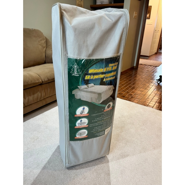  Queen size Ultimate Bring your own bed, complete bed system with bed skirt and pillows, portable 