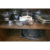 Image 1 : Assorted Metalware Trays and Dishes Including: Rectangle Tray 12 X 20 and Other Decor 
