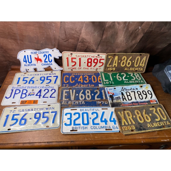 Vintage License Plate Collection 