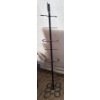 Image 1 : Unique Western Horse Shoe Coat Rack - Iron 6ft Tall