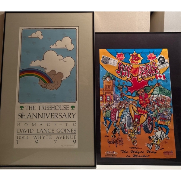 The Treehouse 5th Anniversary Framed Poster & Silly Parade Whyte Ave Market Poster 