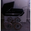 Image 2 : Vintage 1979 Pram with Chrome Frame and Navy Canopy