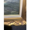 Image 3 : Framed Oil Painting of a Ship at Sea Signed by Artist