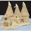 Image 1 : Hand Carved 'Triple Oast' By David Winter