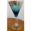 Image 7 : Vintage Hand Blown Italian Venetian Murano Aqua Blue Barware Glassware Empoli Style Dish Teal 22k Go