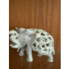 Image 4 : Intricately Carved Soapstone Elephants From India 'Jali' Style (5L) w/ Round Carving 