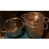 Image 10 : Beautiful Pots & Pans Very Large Some Small, Strainers Measuring Cups & More