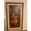 Image 1 : Handcrafted Deer Wood Inlay Art by D. Postill, 1991