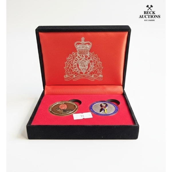  Collectible Royal Canadian Mounted Police (RCMP) challenge coins , 