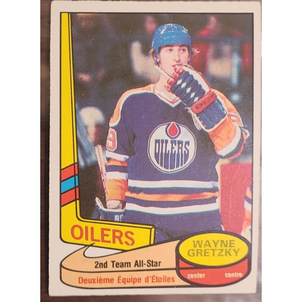 Wayne Gretzky Oilers Center 2nd Team All-Star Hockey Card 1980 O-Pee-Chee