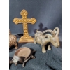 Image 2 : Cast Iron Animals, Cross, and wooden Decorative Box